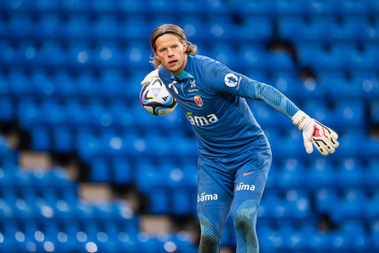 Goalkeeper Ørjan Håskjold Nyland of the Norwegian