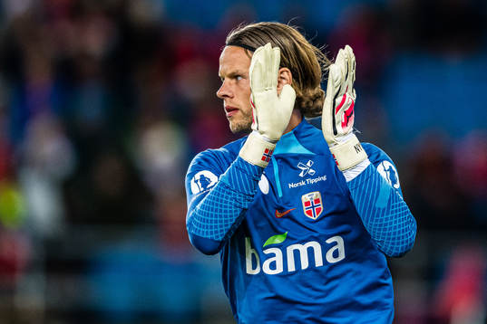 Ørjan Nyland of Norway warms up