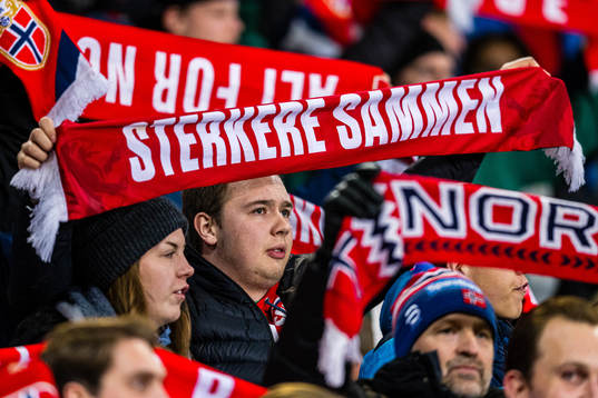 Spectators in the stands