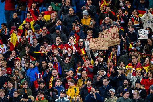 Spectators in the stands