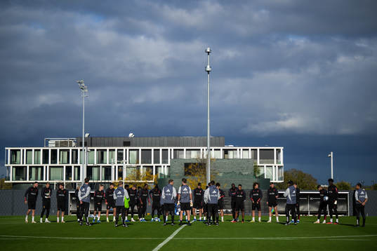 Players and coaching staff of the Belgian national football