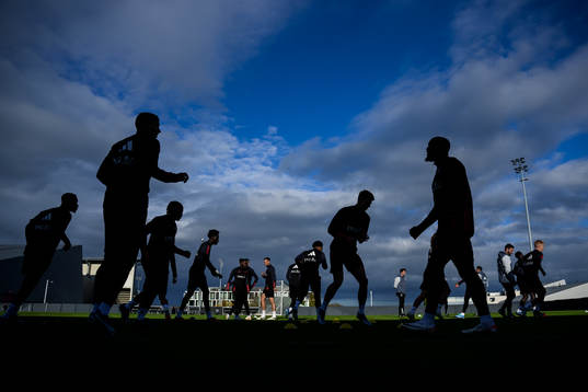 Silhouette of Romelo Lukaku of the Belgian national