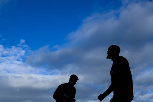 Silhouette of Romelo Lukaku of the Belgian national