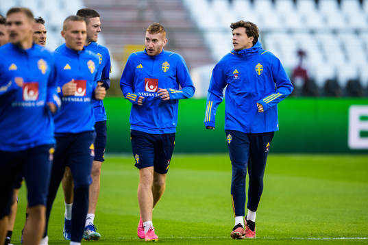 Albin Ekdal, Emil Holm, Dejan Kulusevski and Victor Nilsson