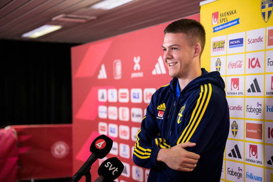Emil Holm of the Swedish national football team