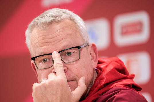 Bläddra bland fler bilder av Football, UEFA Euro Qualifier, Sweden, press conference