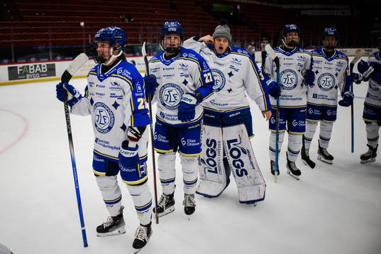 Leksands spelare jublar