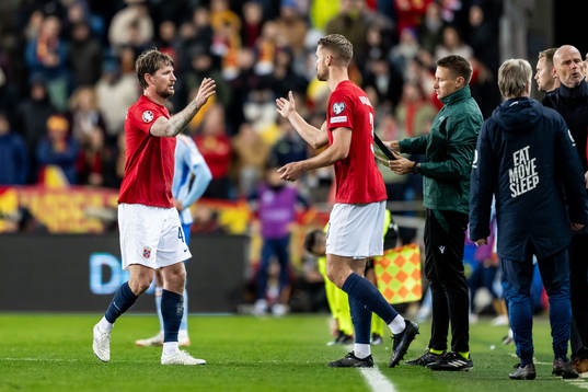 Stefan Strandberg and Kristoffer Ajer of Norway