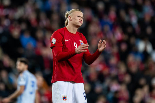 Erling Braut Haaland of Norway looks dejected