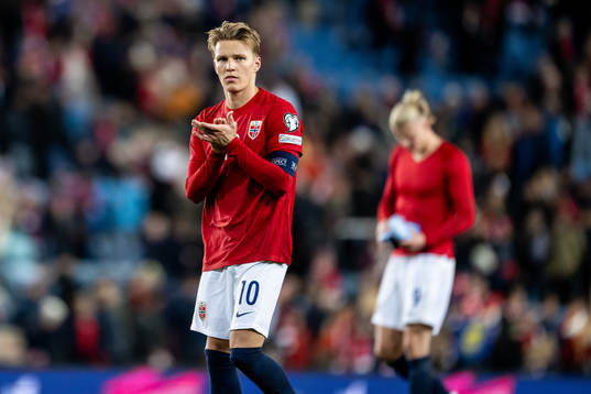Martin Ødegaard of Norway look dejected