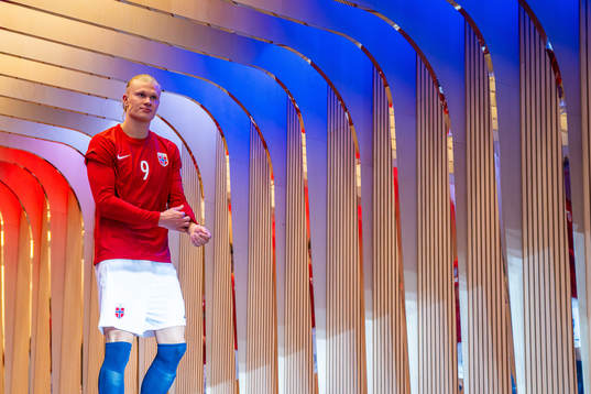 Erling Braut Haaland of Norway at half-time