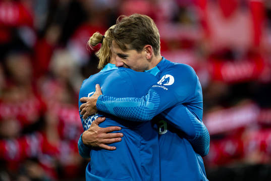 Erling Braut Haaland and Sander Berge of Norway
