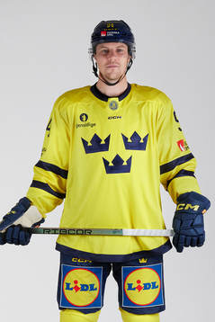 På denna handoutbild från Ishockeyförbundet ses Sveriges