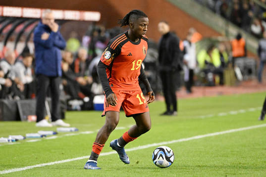 Johan Bakayoko of Belgium in action with the ball
