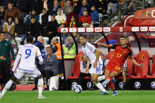 Charles De Ketelaere of Belgium in action with the ball