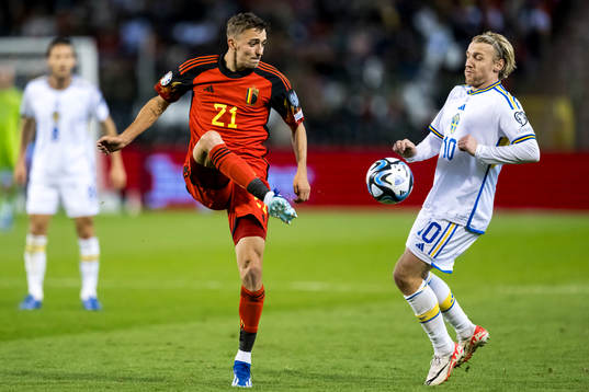 Timothy Castagne of Belgium and Emil Forsberg of Sweden