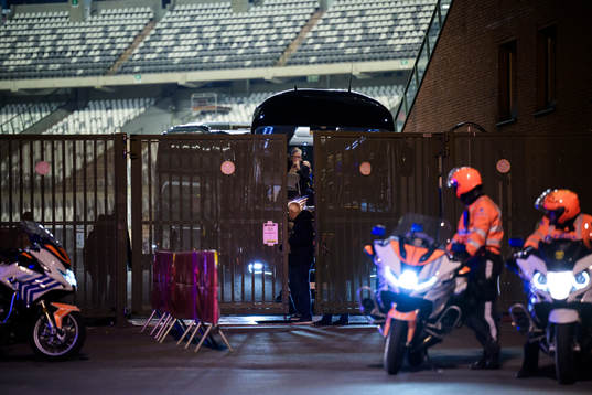 Head coach Janne Andersson of Sweden sits in the bus