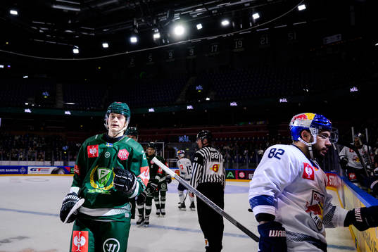 Lucas Forsell of Färjestad celebrates
