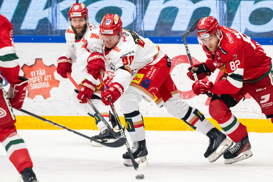 Kalmars Teemu Olavi Lepaus och Moras Roope Laavainen
