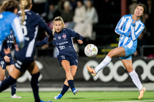 Olivia Holdt of Rosengård scores the 4-0 goal