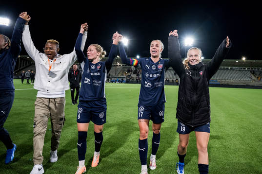 Emilia Larsson, Caroline Seger and Sofie Bredgaard of