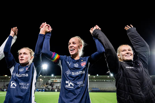 Emilia Larsson, Caroline Seger and Sofie Bredgaard of