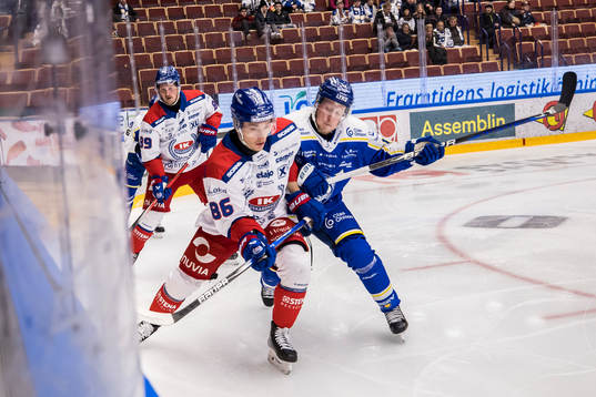 Oskarshamns Lukas Jasek och Leksands Kalle Östman