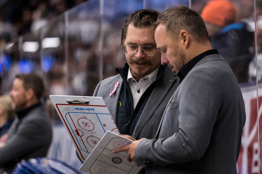 Leksands tränare Björn Hellkvist och assisterande