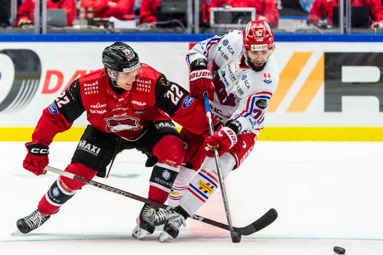 Malmö Redhawks Janne Kuokkanen och Timrås Robin Hanzl