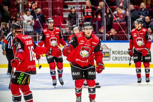 Malmö Redhawks Janne Kuokkanen jublar