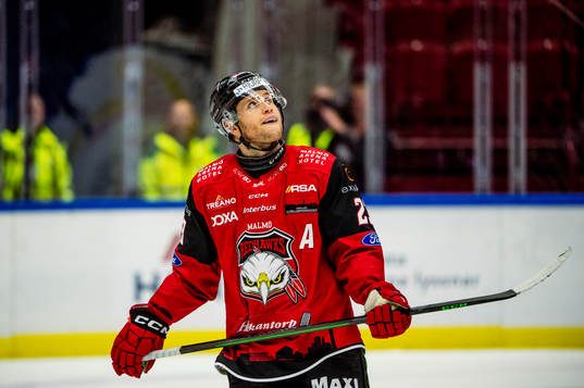 Malmö Redhawks Christoffer Forsberg deppar
