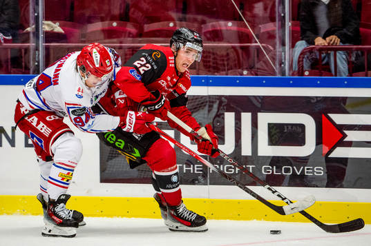 Malmö Redhawks Janne Kuokkanen mot Timrås Sebastian