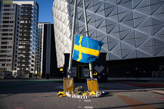 Memorial site outside Friends Arena honoring the Swedish