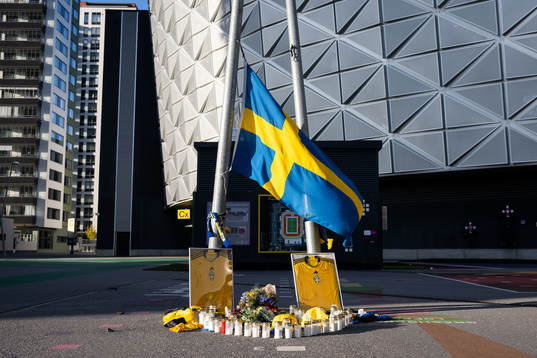 Memorial site outside Friends Arena honoring the Swedish