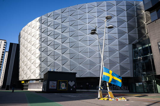 Memorial site outside Friends Arena honoring the Swedish