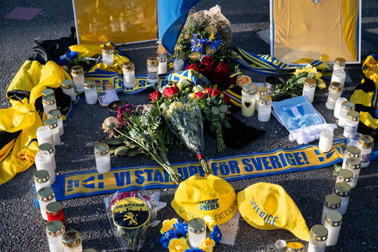 Memorial site outside Friends Arena honoring the Swedish