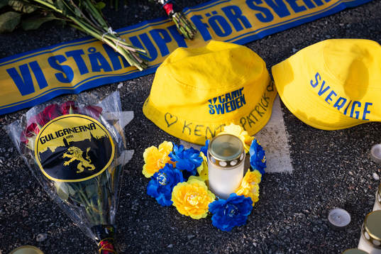 Memorial site outside Friends Arena honoring the Swedish