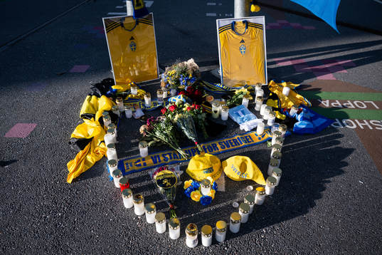 Memorial site outside Friends Arena honoring the Swedish