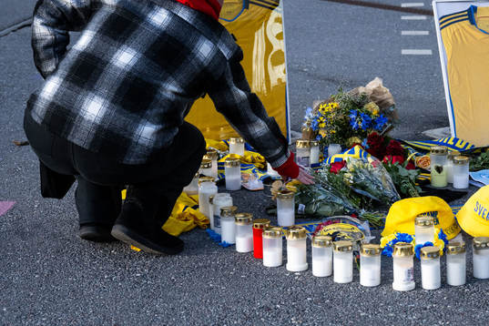 Memorial site outside Friends Arena honoring the Swedish