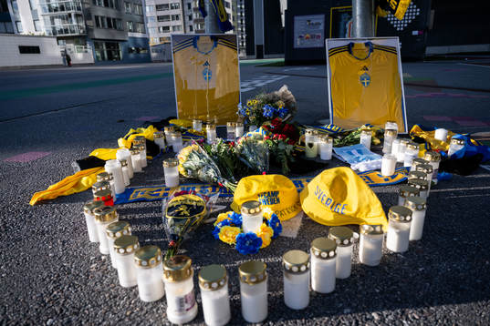 Memorial site outside Friends Arena honoring the Swedish