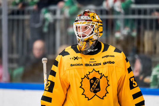 Skellefteås målvakt Linus Söderström deppar