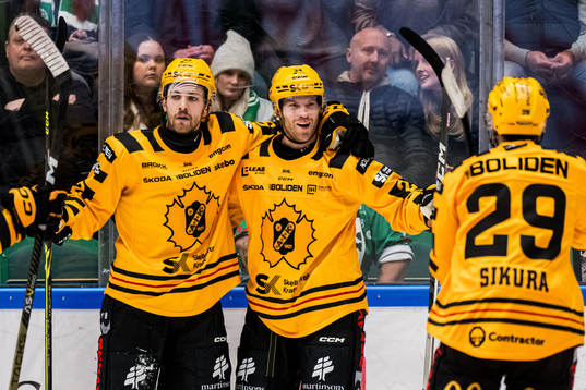 Skellefteås Arvid Lundberg och Oscar Lindberg jublar