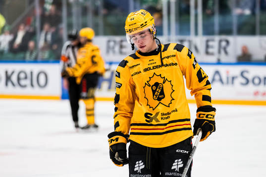 Skellefteås Elias Salomonsson lämnar isen