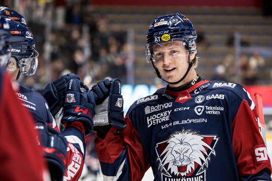 Linköpings Filip Bystedt jublar
