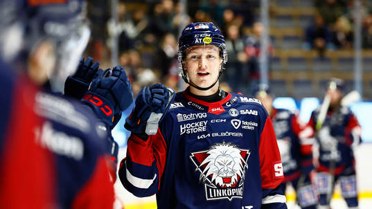 Linköpings Filip Bystedt jublar
