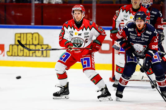 Frölundas Max Friberg och Linköpings Arvid Aronsson