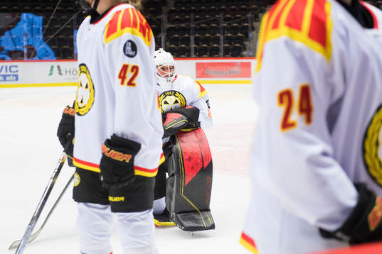 Brynäs målvakt Amanda Johansson deppar