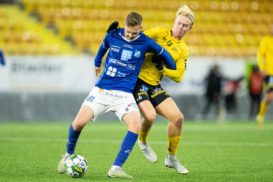 Norrbys Melvin Korpås och Elfsborgs Felix Älverdal
