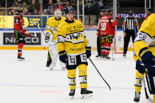 HV71s Victor Sjöholm deppar