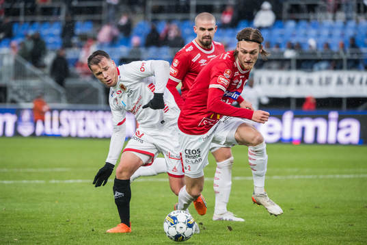 Kalmars Simon Skrabb och Degerfors Gustav Granath